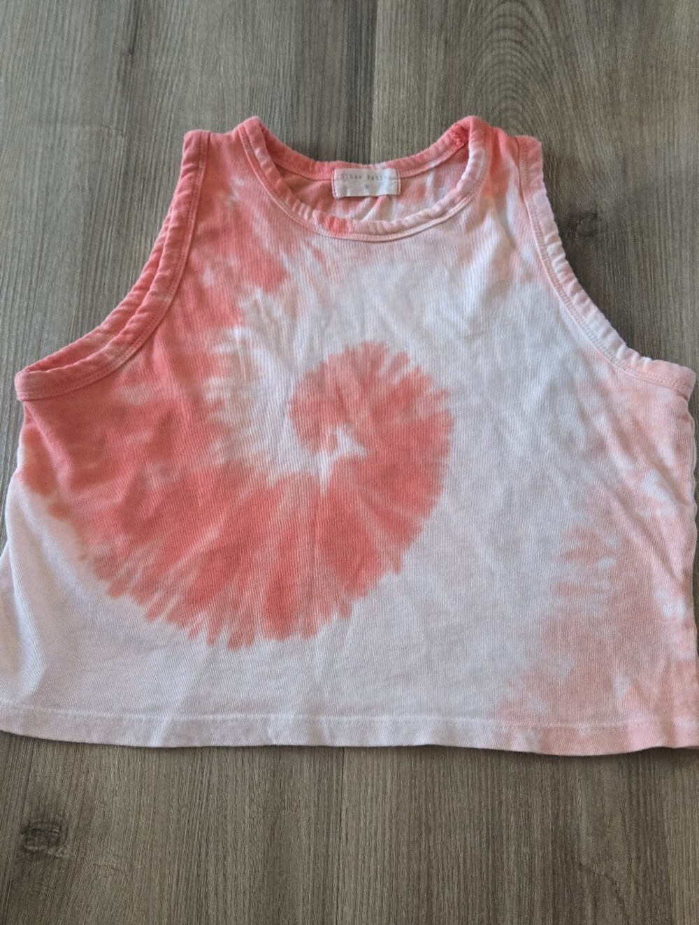 Women’s Pink Tie-Dye Crop Tank Top